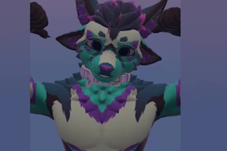 create custom furry vrchat avatar with fbt pc and quest compatible unity model