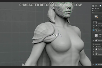 do uv mapping retopology 3d model cleanup texture bake 4k rendering services