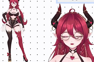 design and rig live2d vtuber model vrc avatar nsfw vtuber rigging in anime style