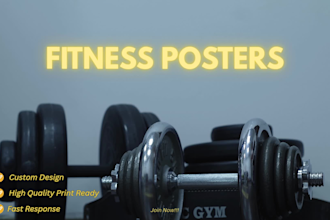 design a professional gym, fitness, or bodybuilding poster