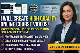 create high quality online course videos for any platform