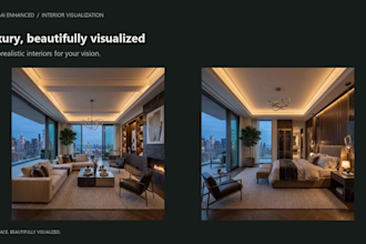 create fast ai enhanced photorealistic interior renders