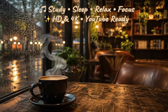 create relaxing video, coffee shop jazz music, rain videos for youtube channel