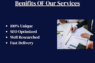 write SEO articles for affiliate websites and niches