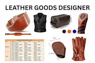 create leather goods tech pack bag purse designer belt tech pack designer