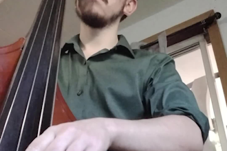 record myself playing on double and electric bass for you