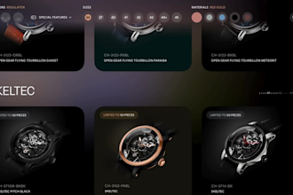 build a 3d configurator website for watch, clock and luxury website using webgl
