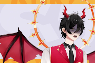 draw and rig a vtuber model, character for your kick and twitch streaming
