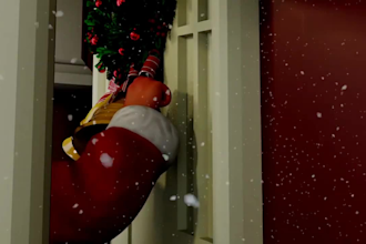 create magical 3d christmas animation, intro and new year videos for kids
