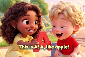 create 3d pixar style preschool animation and nursery rhyme videos