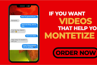 create text message chat animation videos for  youtube shorts