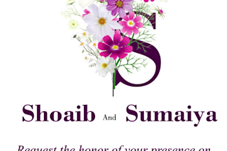 create islamic wedding video invitation, animated invitation card