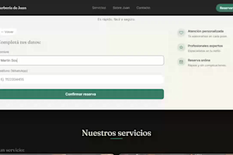 voy a desarrollar tu sitio web completo full stack a medida