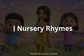 create 3d nursery rhyme and kids animation videos for youtube