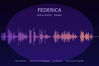 record a warm italian female voice over for narration