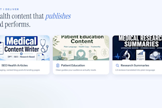 write SEO medical blog articles