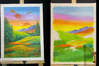 paint custom canvas painting in oil or acrylic with shipping