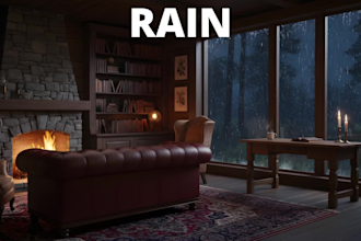 create a looping meditation snow or rain ambience video