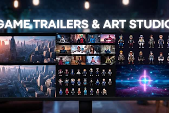 create game trailers, ai videos of anything, 2d game art and sprite sheets