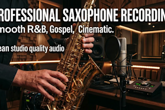 professionally record saxophone solos, riffs, and hooks for your music