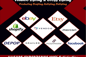create ebay product listings, cross list and drafts using list perfectly, vendoo