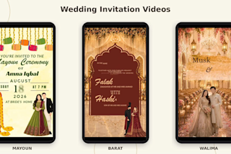 create an animated wedding invitation video