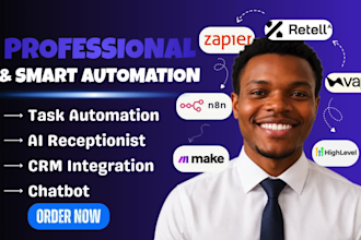 make com automation n8n workflow gohighlevel vapi retell ai receptionist chatbot