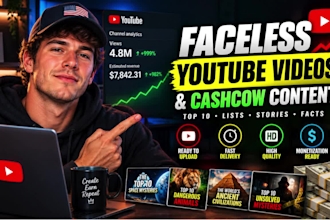 produce premium cashcow videos for your faceless youtube automation channel