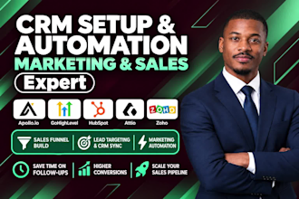 automate apollo io gohighlevel hubspot attio zoho crm marketing and sales funnel