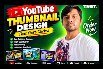 design eye catchy youtube thumbnail carton thumbnail for you
