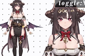 design vtuber model character nsfw vtuber live2d model rigging vtuber commission