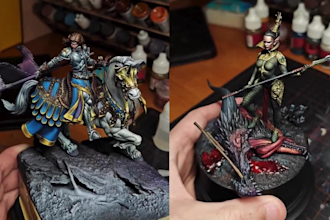 sculpt 3d miniature, warhammer figurine and tabletop stl model