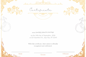 design marriage certificate and invitation card