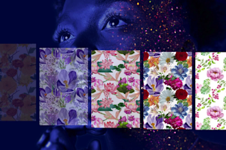 design custom seamless pattern for your fabric, wallpaper