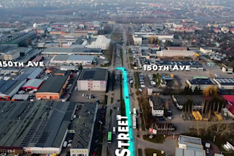 create route to property videos for real estate and business locations