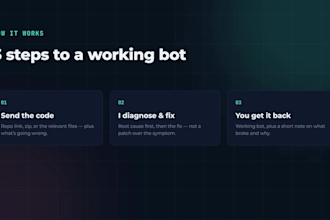fix and debug your existing telegram bot