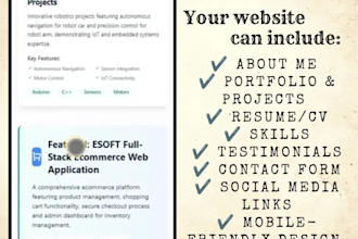 design portfolio website or personal website