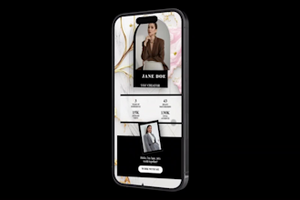 code a high converting bio page for influencers and creators