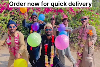 create a funny happy birthday video within 24 hours