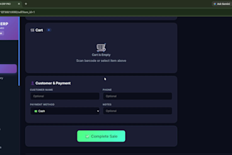 develop pos billing software system in python with database