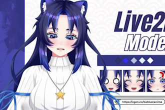 make a custom vtuber model with live2d rigging, vtuber avatar for twitch youtube
