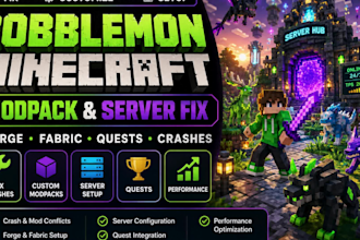 fix custom cobblemon server minecraft modpack crashes forge fabric quests