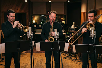 record a professional live brass horn section with trumpet saxophone