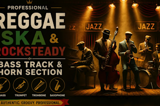 record professional reggae, ska, and rocksteady bass tracks and horn section
