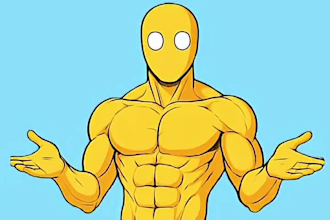 create captain workout and yellow dude style fitness vdeos