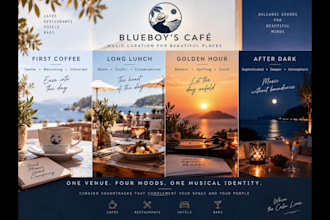 curate  music playlists for cafes restaurants hotels and bars