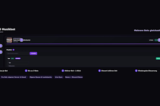 provide a discord music bot with web dashboard