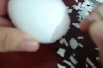 asmr raw egg peeling livestream for hours
