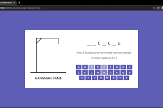 create a responsive hangman web game in javascript