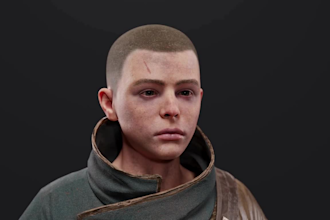 create aaa quality 3d game character for unreal, unity and metaverse
